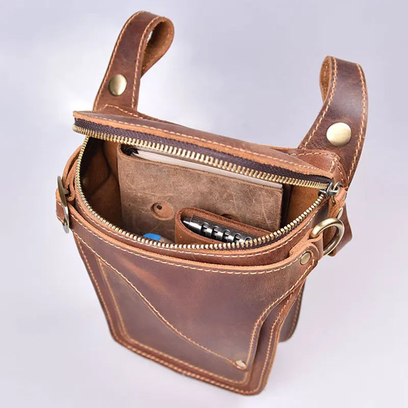 Sac Ceinture Cuir Vintage