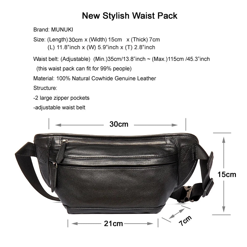 Sac Ceinture Cuir Homme